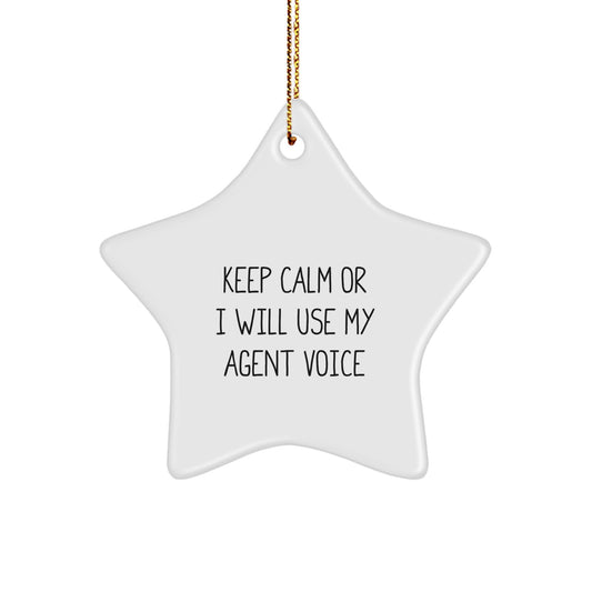 Funny Agent Star Ornament Gifts from Friends for Agent Men on Christmas Unique Gifts - Image 1