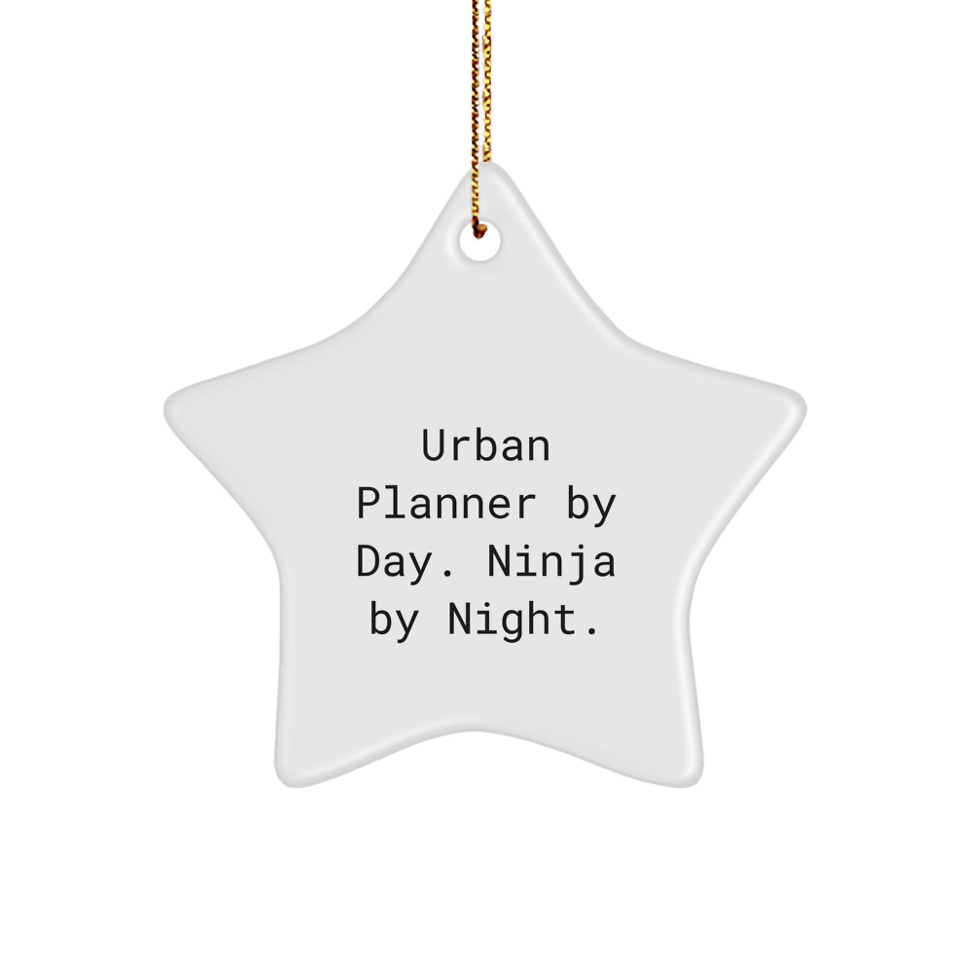Urban Planner Gifts for Christmas Unique Gifts from Men to Ninja Planners with Funny Star Ornament Quote - Image 1