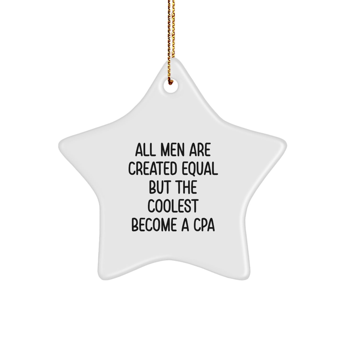Funny CPA Star Ornament Gifts from Men to Friends for Christmas Home Decor - Image 1