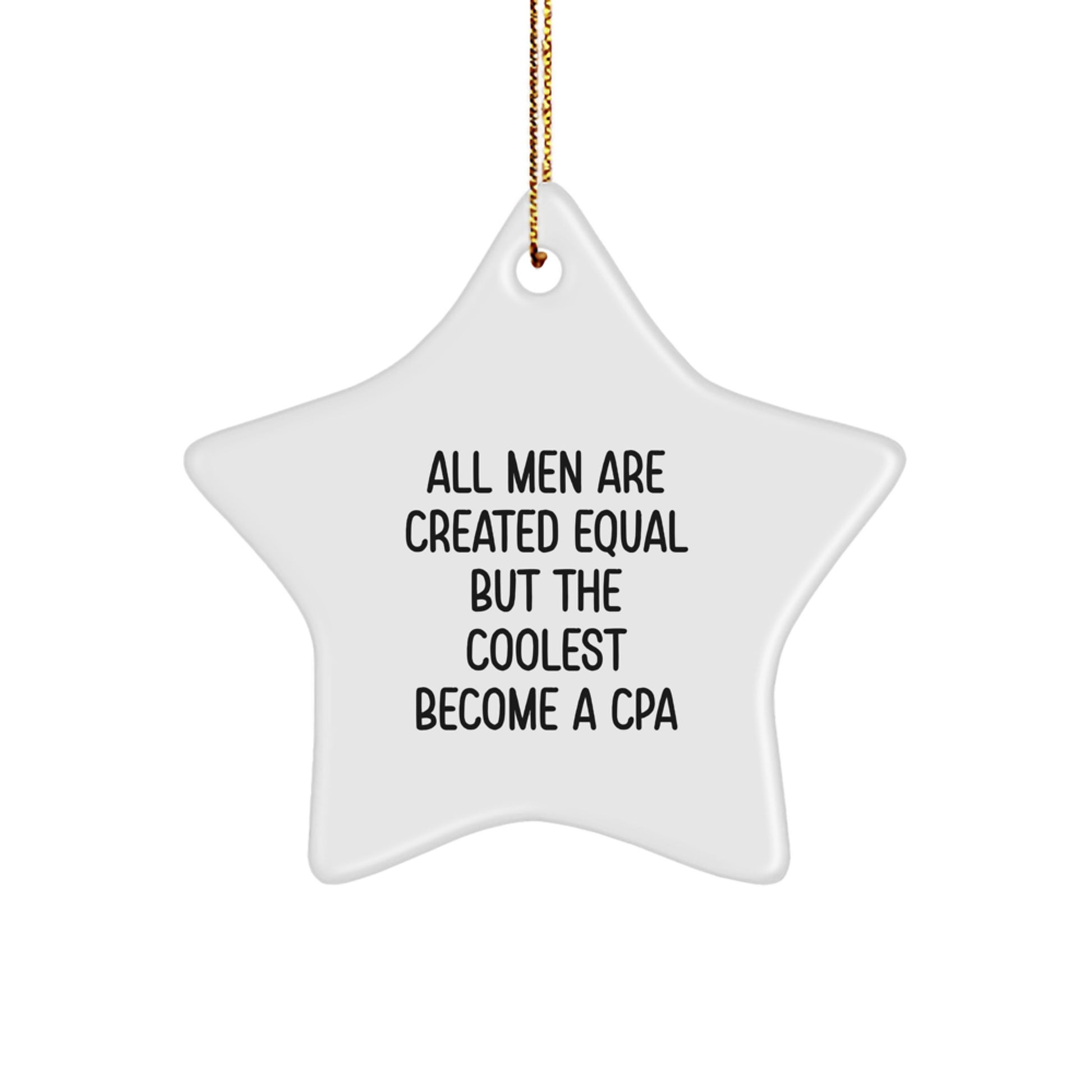 Funny CPA Star Ornament Gifts from Men to Friends for Christmas Home Decor - Image 1