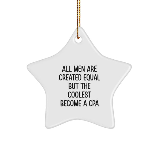 Funny CPA Star Ornament Gifts from Men to Friends for Christmas Home Decor - Image 1