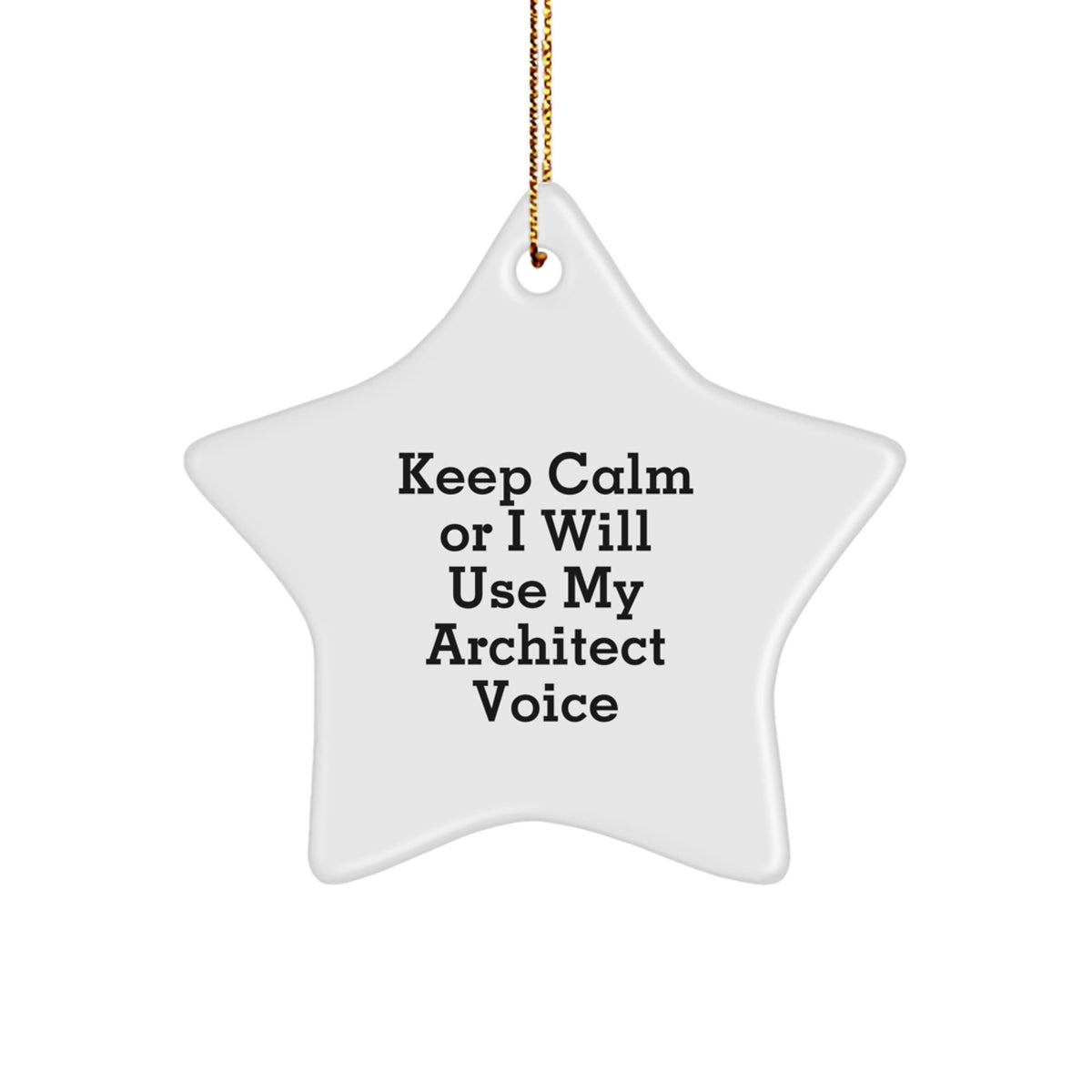 Quirky Architect Star Ornament Novelty for Friends Christmas Gift - Image 1
