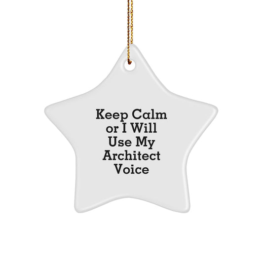 Quirky Architect Star Ornament Novelty for Friends Christmas Gift - Image 1