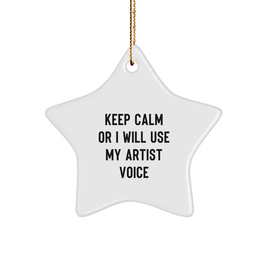 Christmas Ornament Gift for Family - Treasure Artist Voice Quote - Image 1