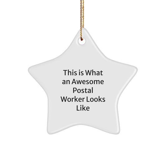 Gifts from Friends and Family to Awesome Postal Workers - Cute Star Ornament for Men or Women at Christmas - Image 1
