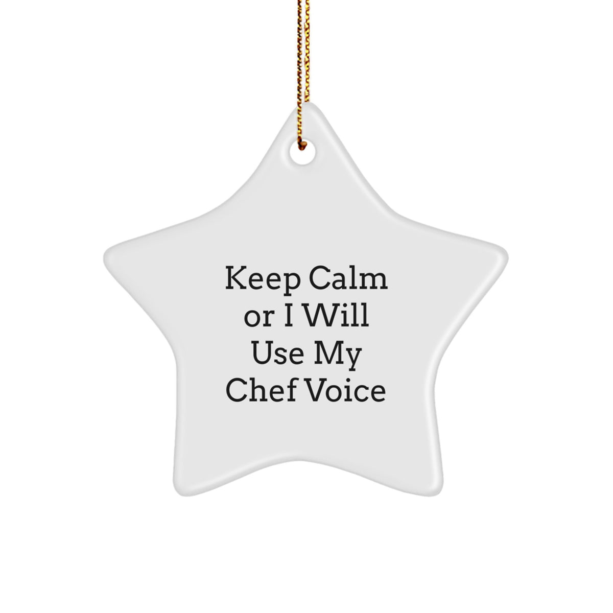 Funny Chef Star Ornament Gifts from Men to Women Friends on Christmas Unique - Image 1