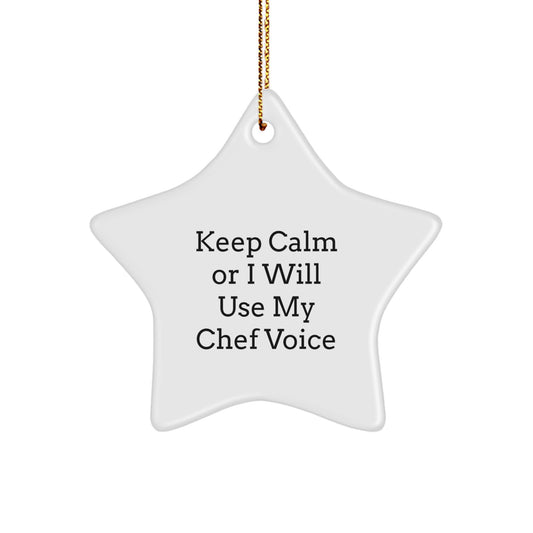 Funny Chef Star Ornament Gifts from Men to Women Friends on Christmas Unique - Image 1