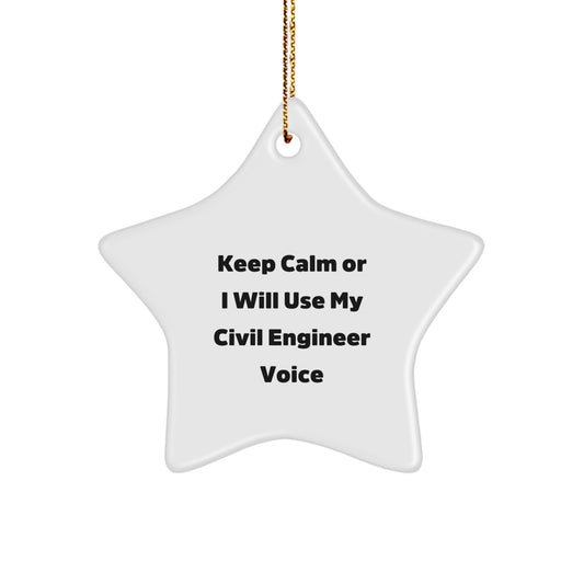 Christmas Gift Civil Engineer Present - Keep Calm Or I Will Use My Civil - Image 1