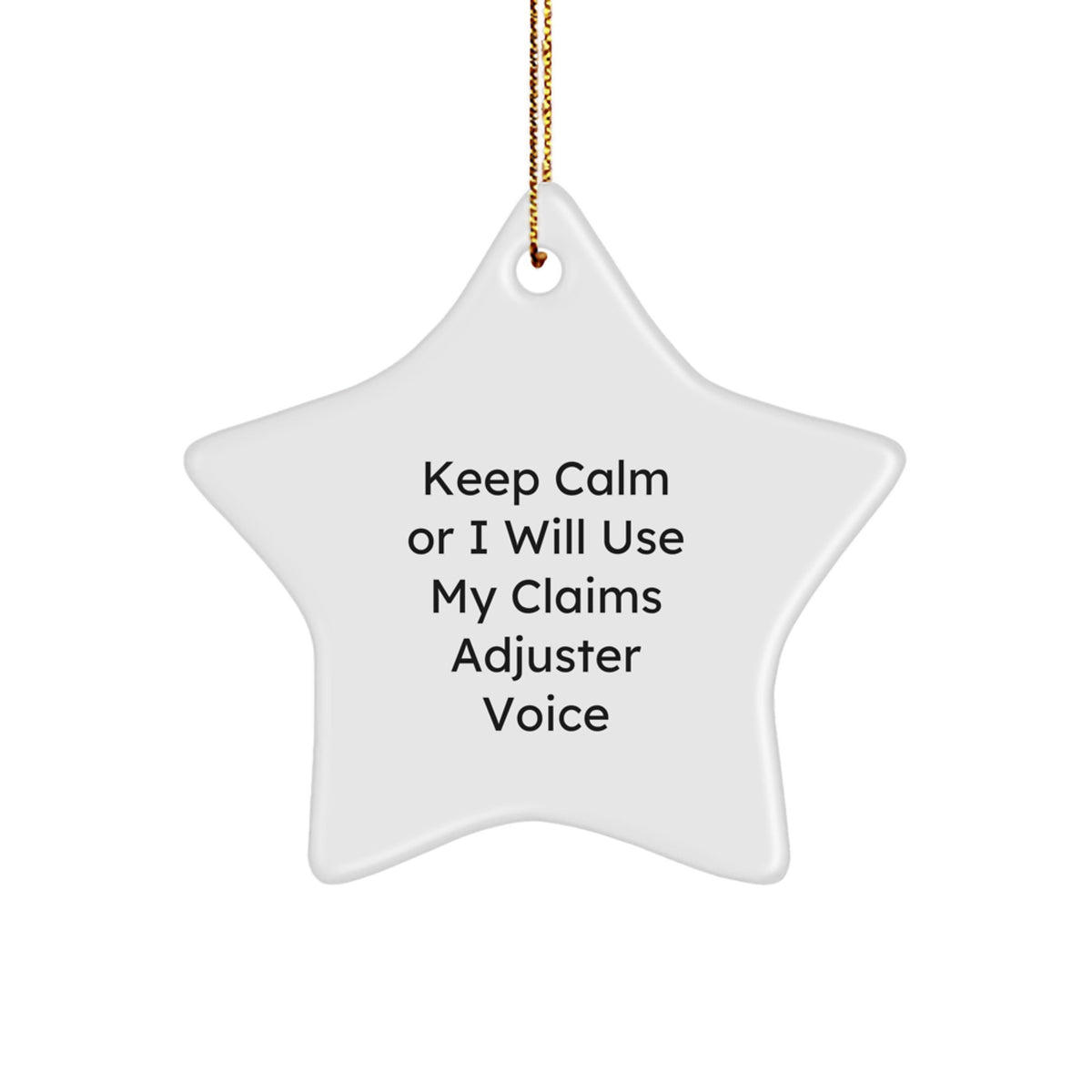 Funny Claims Adjuster Star Ornament Gifts from Family for Christmas Unique Finds - Image 1