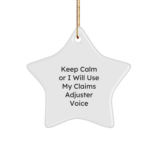 Funny Claims Adjuster Star Ornament Gifts from Family for Christmas Unique Finds - Image 1