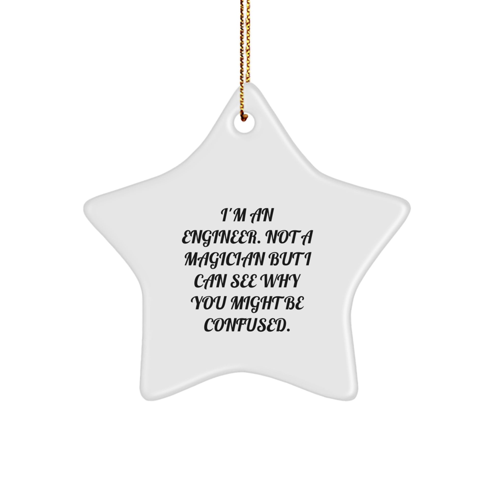 Christmas Star Ornament Gifts from Engineer Friends and Family to Engineer Men and Women - Image 1