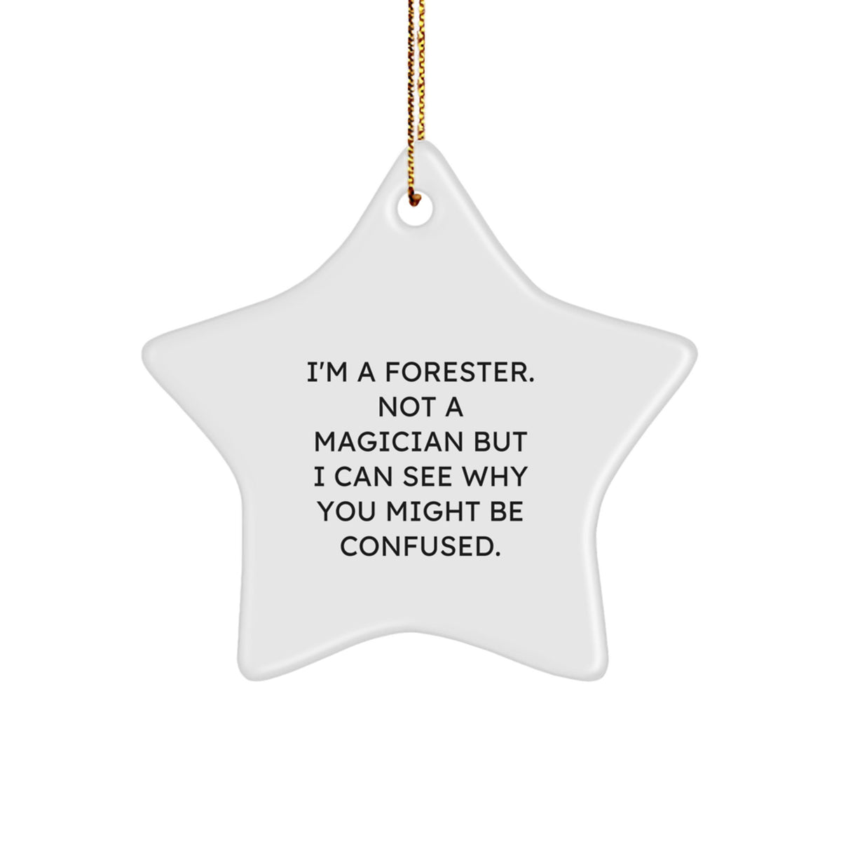 Funny Forester Gifts from Men Christmas Star Ornament for Forester Friends - Image 1