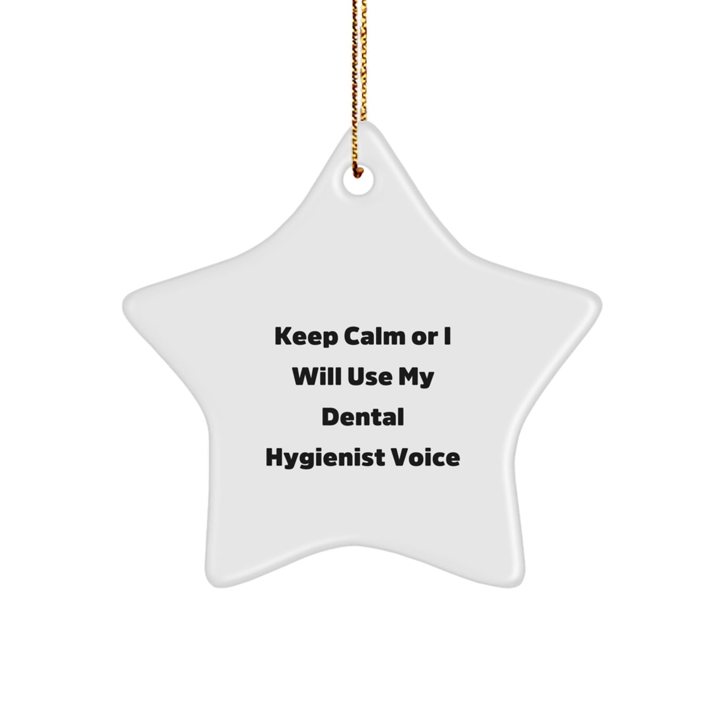 Funny Dental Hygienist Star Ornament for Christmas Unique Gifts from Men to Friends for Dental Hygienist - Image 1