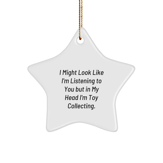 Funny Toy Collecting Gifts from Family for Friends Star Ornament White Star Shaped Christmas Decorations - Image 1