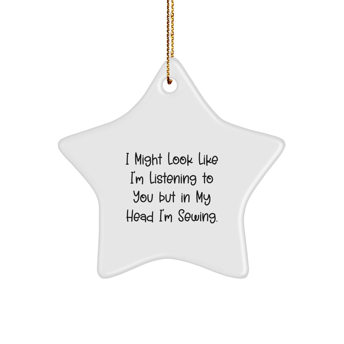 Playful Sewing Star Christmas Ornament Novelty for Friends Bright Gift - Image 1