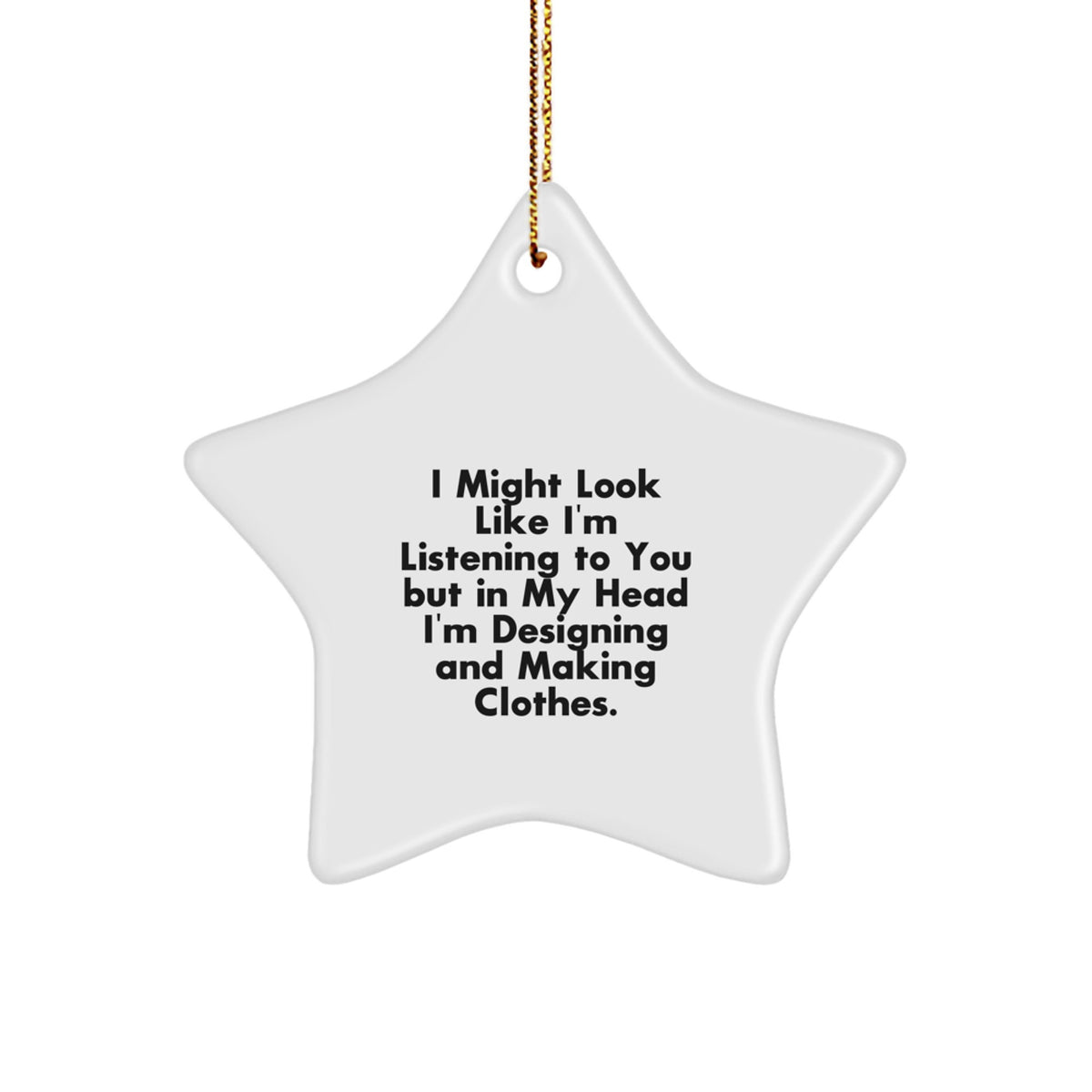 For Family Designing and Making Clothes Christmas Ornament Treasure Gift - Image 1