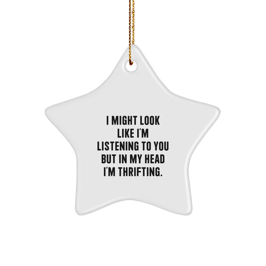 Thrifting Star Ornament Gifts from Friends and Family for Thrifting Enthusiasts - Image 1