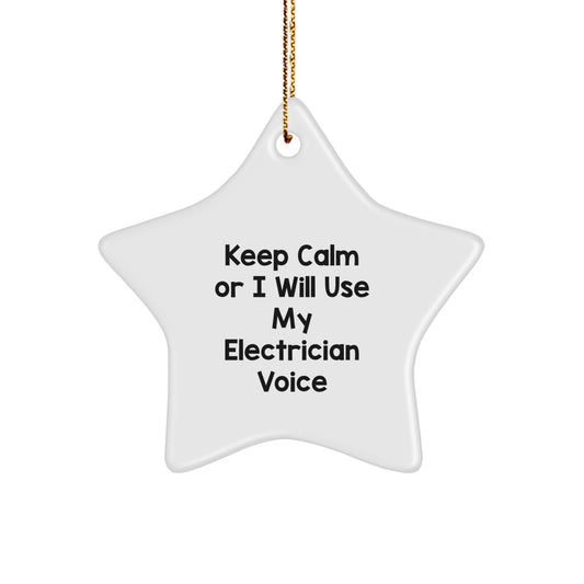 Electrician Keepsake Christmas Ornament for Him Holiday Tree Gift - Image 1