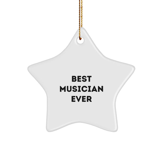 Funny Musician Star Ornament Gifts from Family to Best Musician Ever, Inspirational Star Decorations for Musician on Christmas Unique Gifts - Image 1