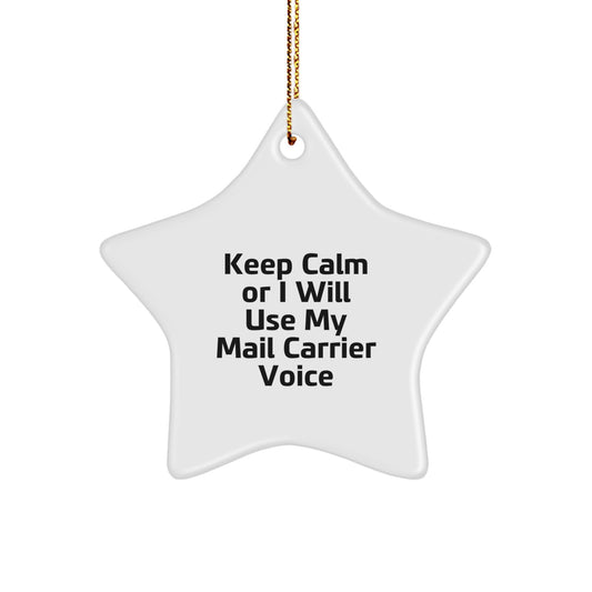 Christmas Gift Mail Carrier Star Ornament for Her Present - Image 1