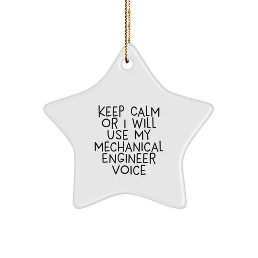Mechanical Engineer Gifts - Star Ornament, Funny Quote for Christmas Unique Gifts from Family to Friends, Coworkers, or Loved Ones - Image 1