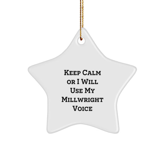 Funny Millwright Gifts - Star Ornament for Millwright Men, Friends, and Family - Christmas Unique Gifts from Men, Women, Coworkers, and Family - Star Shaped Decorations - Image 1