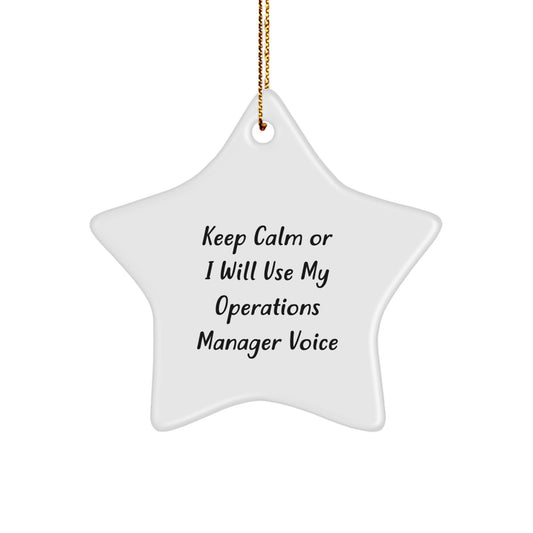 Playful Operations Manager Christmas Ornament for Friends Gift - Image 1