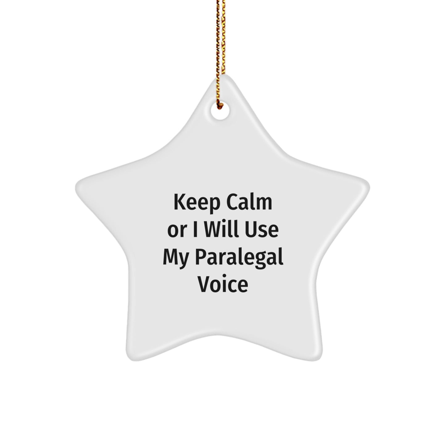 Funny Paralegal Christmas Star Ornament Gifts for Paralegal from Friends - Image 1