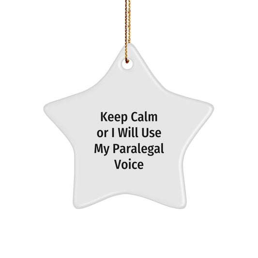 Funny Paralegal Christmas Star Ornament Gifts for Paralegal from Friends - Image 1