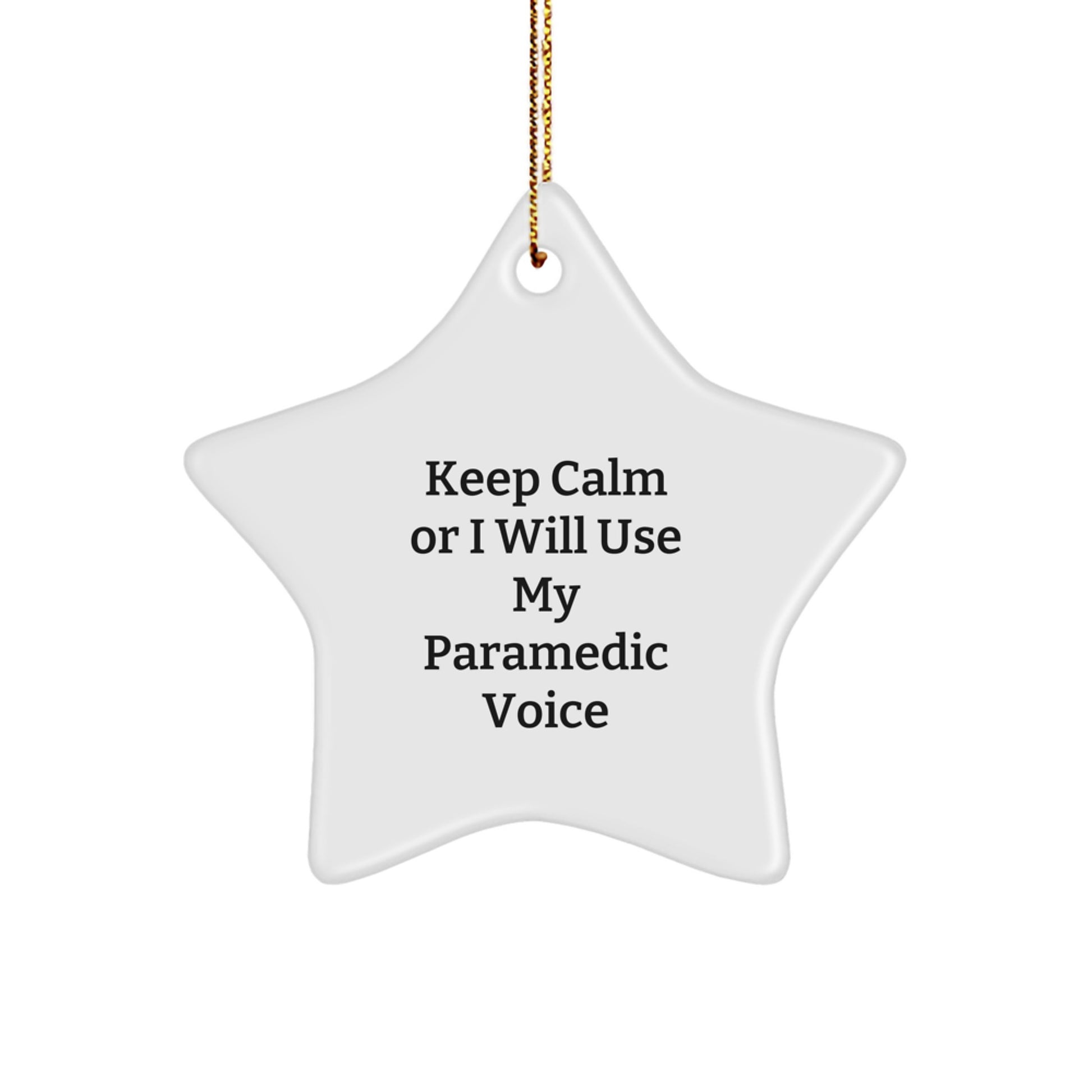 Novelty Paramedic Star Ornament for Friends Keep Calm Christmas Gift - Image 1