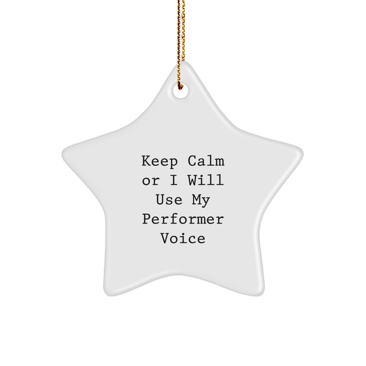 Performer Keepsake Christmas Ornament for Him Bold Voice Gift - Image 1