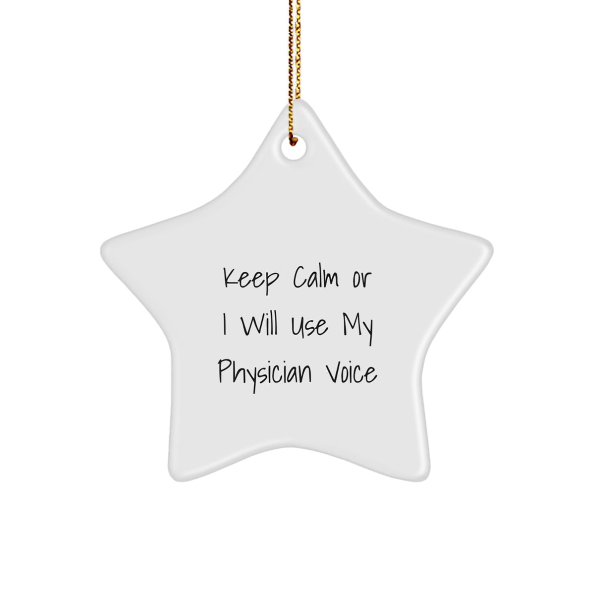 Physician Keepsake White Christmas Ornament for Him Holiday Gift - Image 1