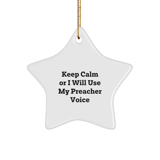 Funny Preacher Star Ornament Gift Ideas for Preachers from Friends - Christmas Unique Gifts - Image 1