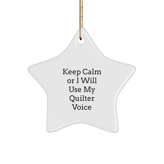 Christmas Gift for Her Quilter Star Ornament Present Keepsake - Image 1