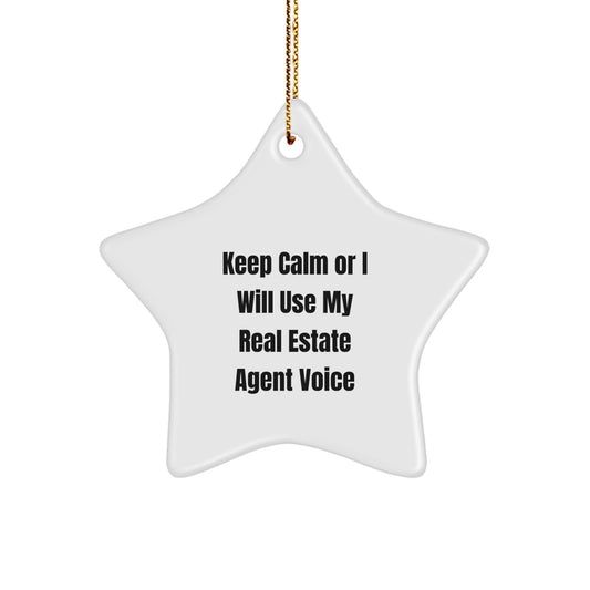 Real Estate Agent Keepsake Christmas Ornament for Him Gift - Image 1