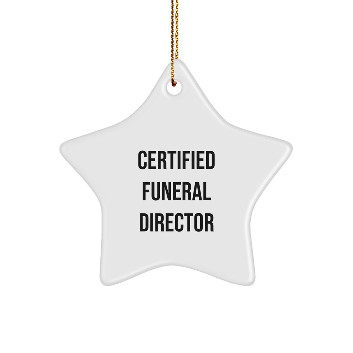 Colleague's Certified Funeral Director Star Ornament Christmas Unique Gift - Image 1