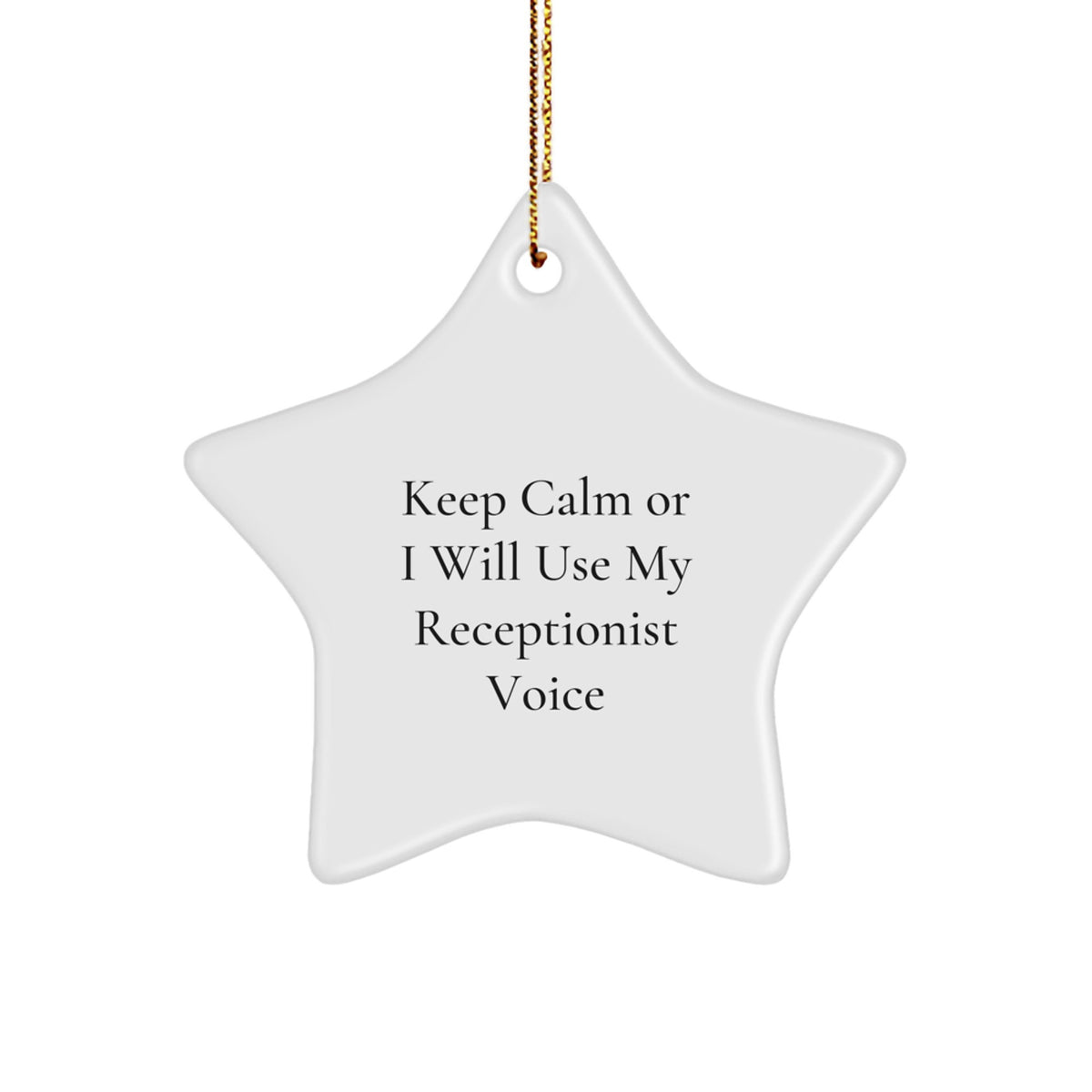 Christmas Gift for Her Receptionist Star Ornament Present - Image 1