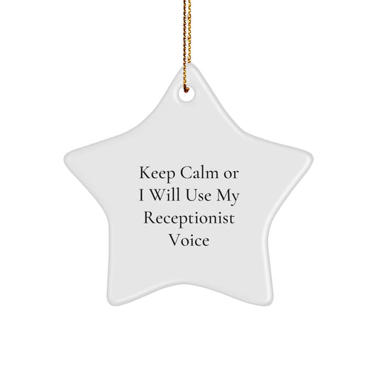 Christmas Gift for Her Receptionist Star Ornament Present - Image 1