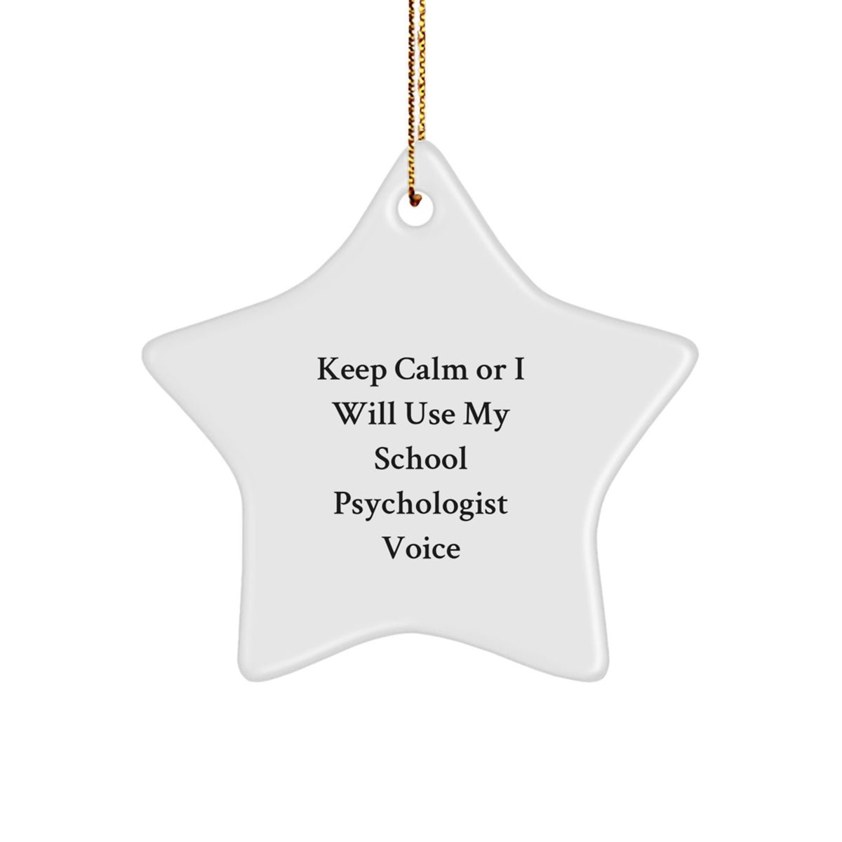 School Psychologist Keepsake Christmas Star Ornament for Him Bright Gift - Image 1