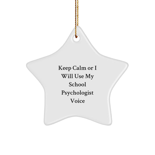 School Psychologist Keepsake Christmas Star Ornament for Him Bright Gift - Image 1