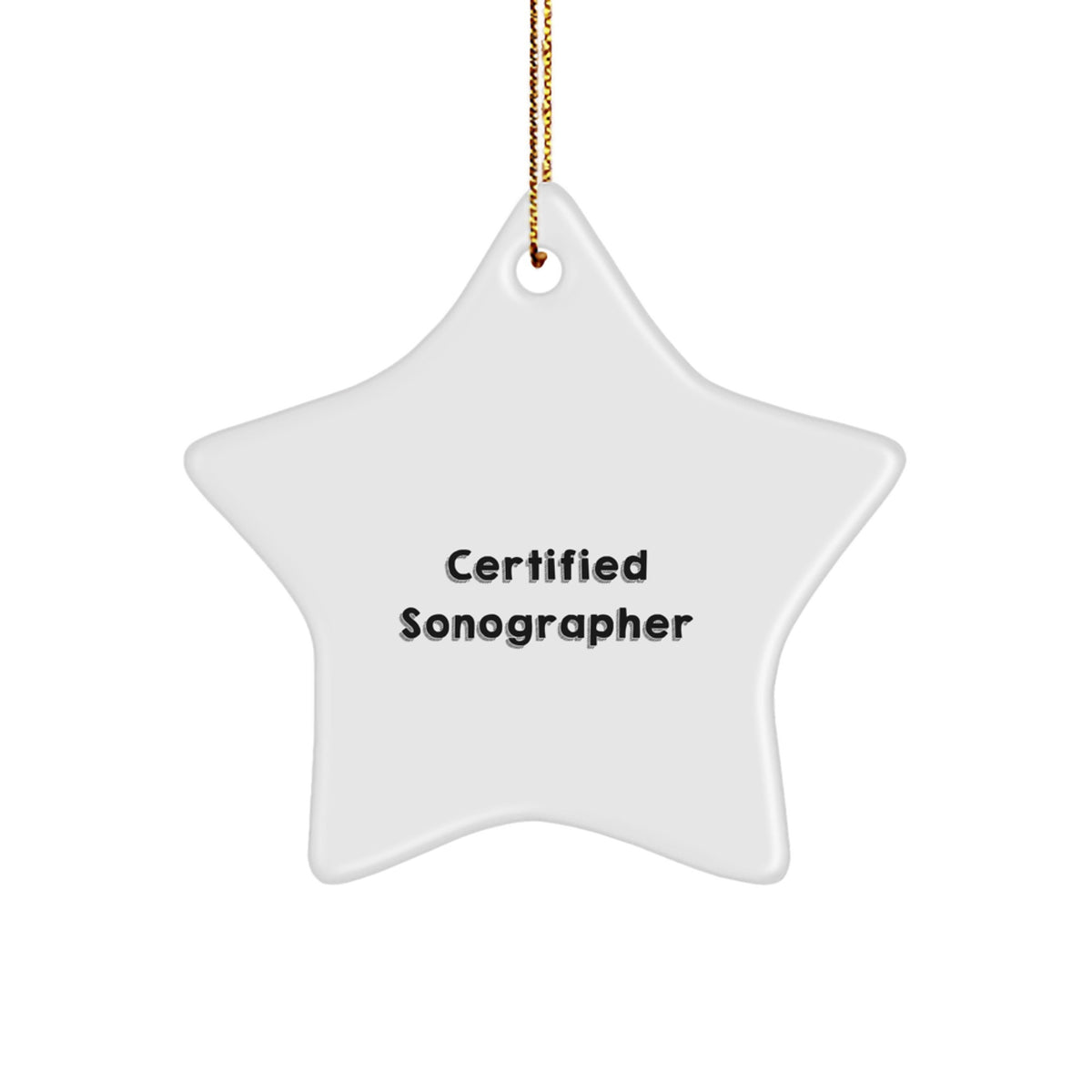 Funny Sonographer Gifts for Christmas Unique Star Ornament from Friends to Coworkers - Image 1