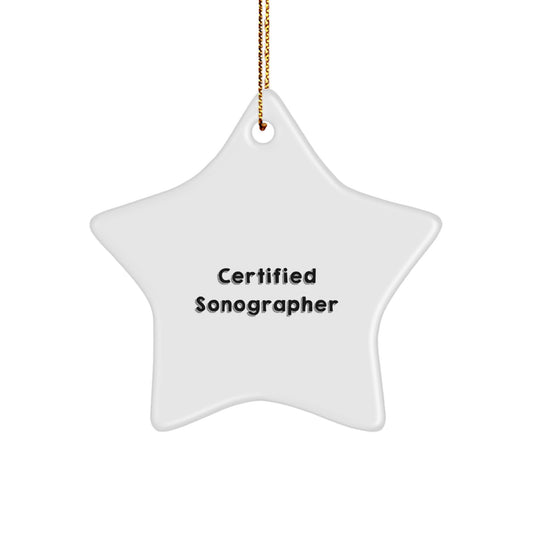 Funny Sonographer Gifts for Christmas Unique Star Ornament from Friends to Coworkers - Image 1