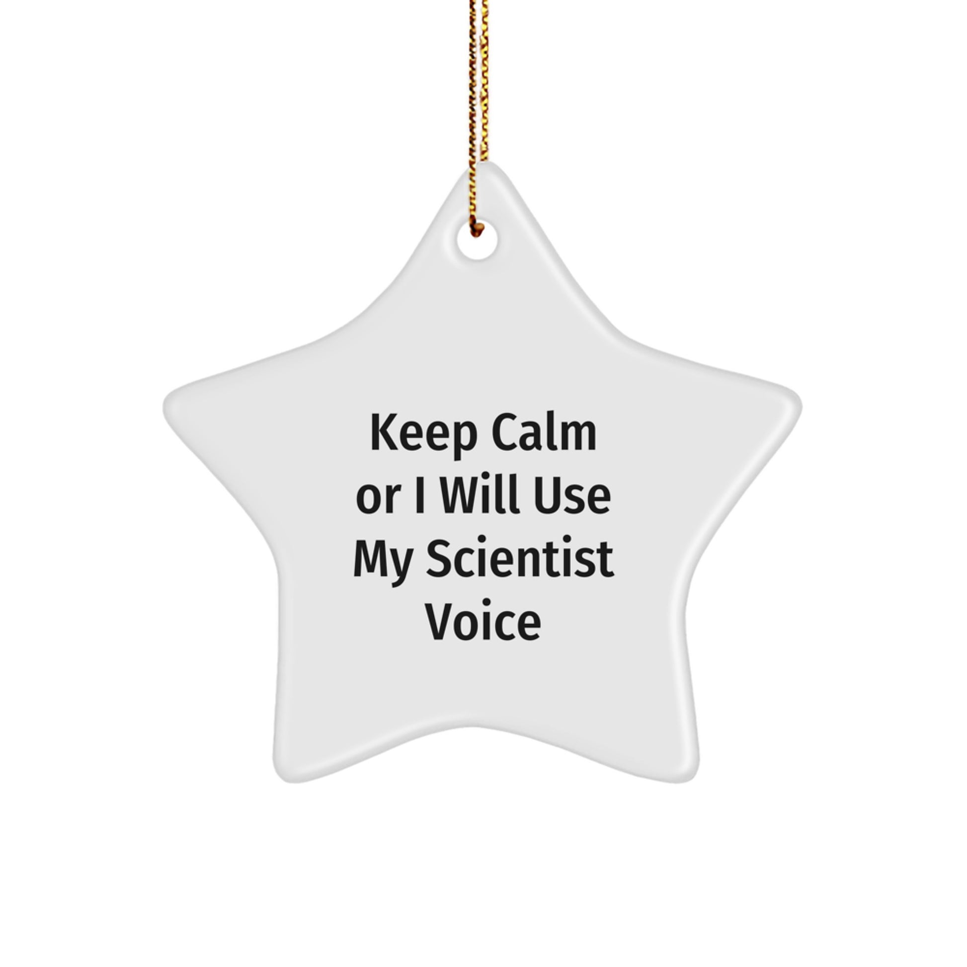 Scientist Keepsake Ornament Christmas Gift for Him – Keep Calm - Image 1