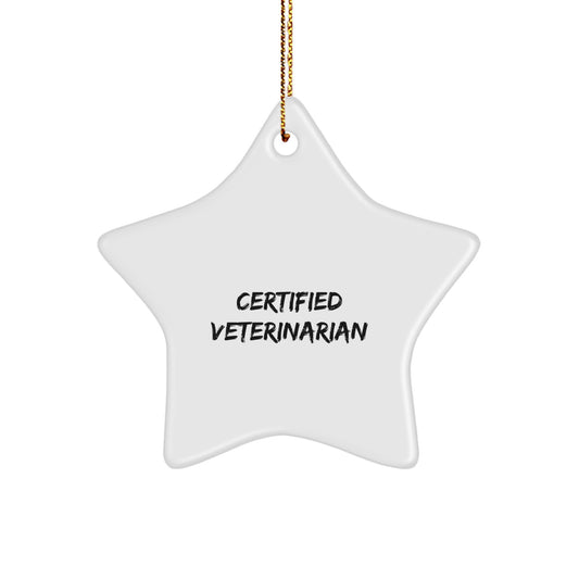 Veterinarian Gifts from Friends Fun Star Ornament for Christmas Unique Gifts for Veterinarian - Image 1