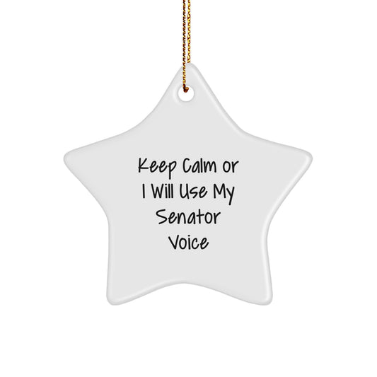 Senator Keepsake Christmas Ornament for Him Holiday Bright Gift - Image 1