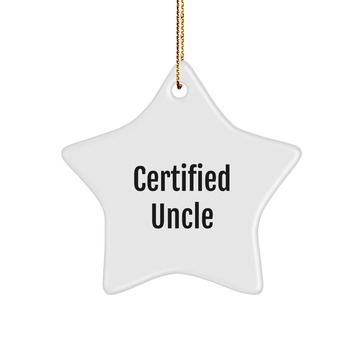 Funny Certified Uncle Gifts from Men to Uncle Star Ornament for Christmas Unique Gifts - Image 1