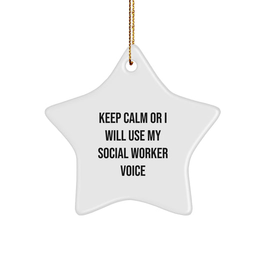 Social Worker Keepsake Holiday Christmas Ornament for Him Gift - Image 1