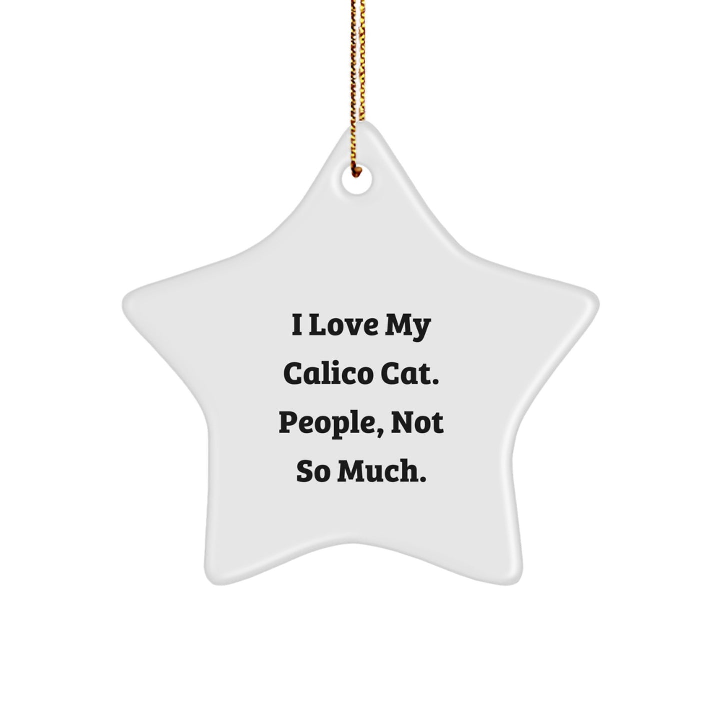 Funny Calico Cat Star Ornament Gifts from Men to Women and Friends, Christmas Unique Gifts for Family, Calico Cat Lover Star Decoration - Image 1