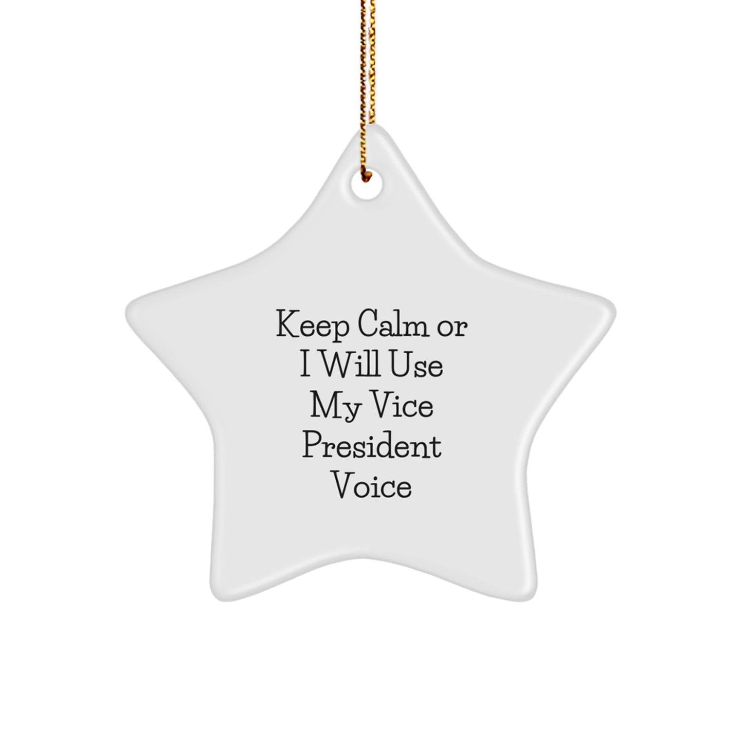 Funny Vice President Christmas Star Ornament Gifts from Friends for Men, Women Coworkers Family - Image 1