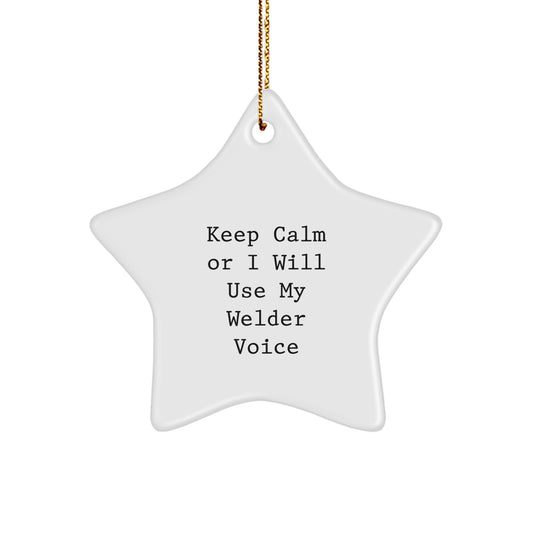 Funny Welder Gifts for Men Star Ornament Christmas Unique Presents from Friends - Image 1